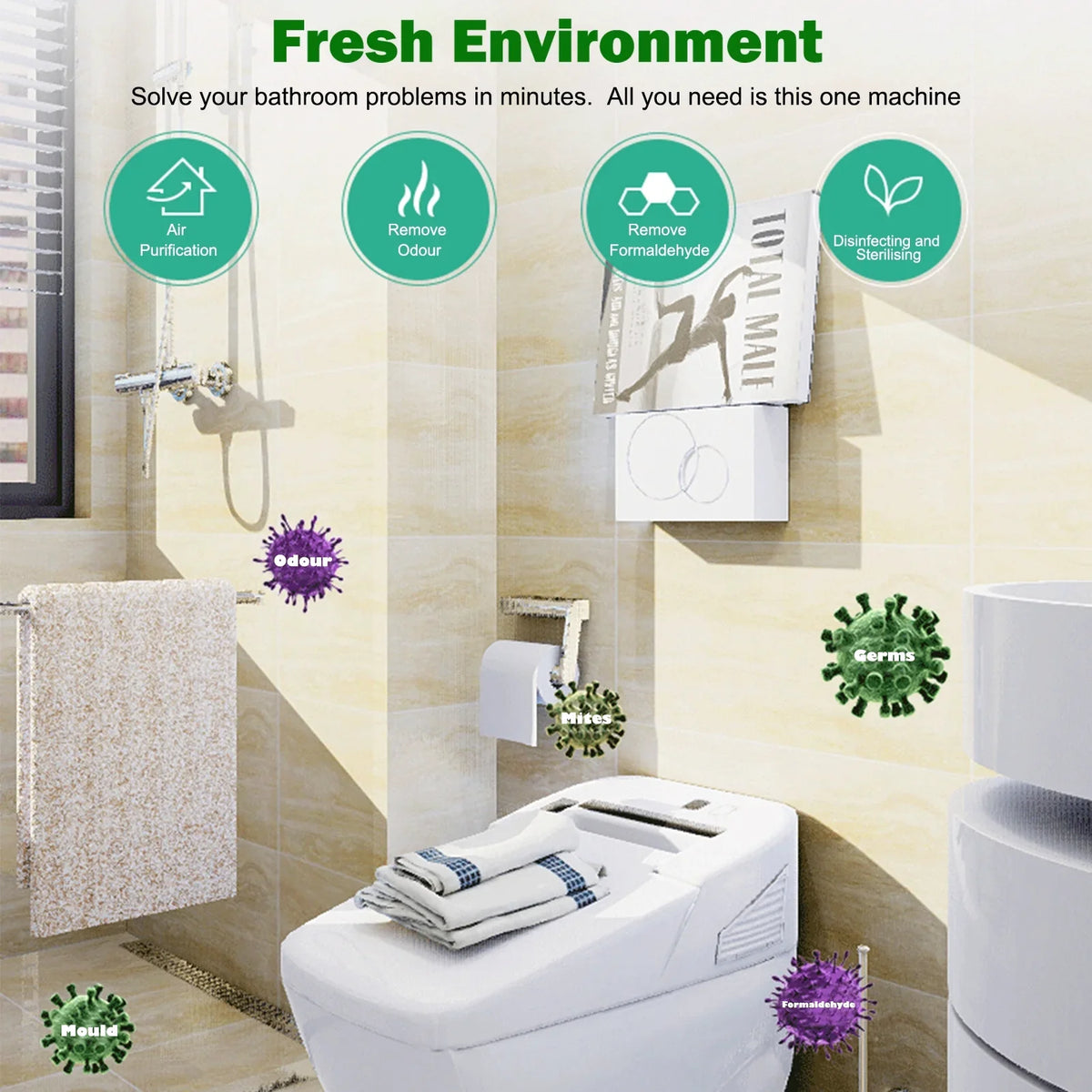 Quiet Ozone steriliser,- Cleaner Deodoriser BedroomQuiet - - Air Air GoolRC - Steriliser Sterilization Deodorizer Air Air - Deodoriser Ion Ion Mite Sterilizer Removal Removal Ion Air Sterilizer