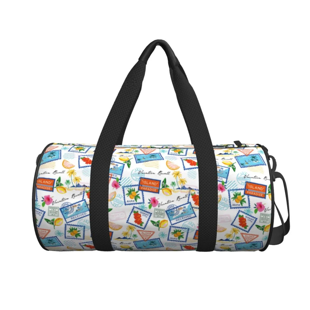 Coaee Bag Gym Compartment Waterproof Travel Luggage Summer Cylinder Large and Stamp Sports Bag with Bag Capacity Pocket