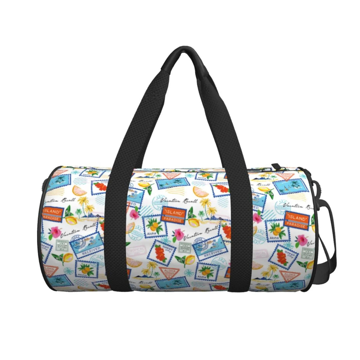 Coaee Bag Gym Compartment Waterproof Travel Luggage Summer Cylinder Large and Stamp Sports Bag with Bag Capacity Pocket