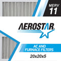 Filter, 20x20x5 Carrier 20x20x5, of MERV Aerostar Air Replacement Pleated Box 11, 2