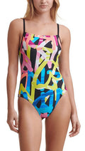 DKNY X-Small One Logo GRAFITTI Piece Printed Swimsuit, US