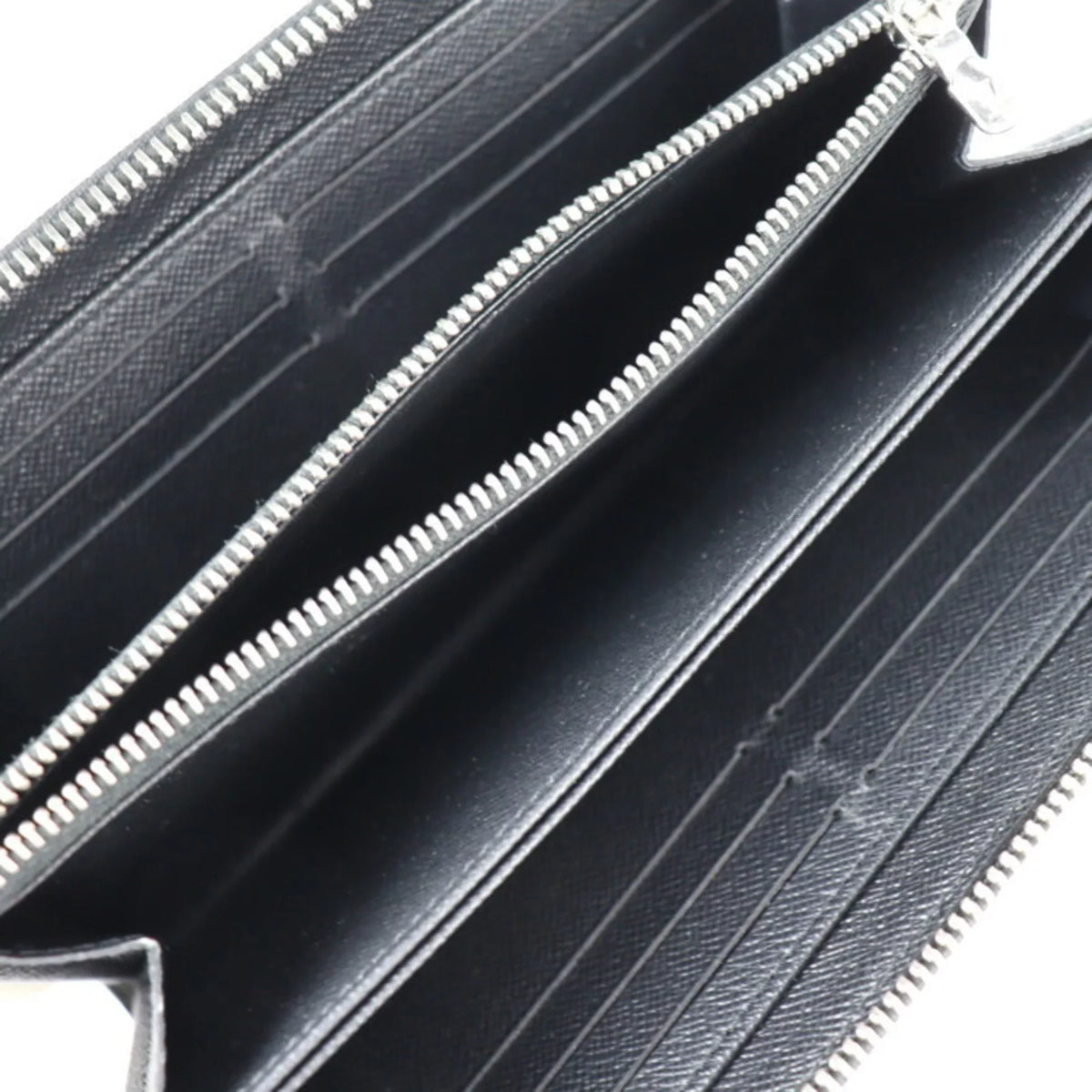 Zippy Epi Leather Round LOUIS Zipper Vuitton (Good) Hardware M61857 Wallet Long Silver VUITTON Pre-Owned Louis Black