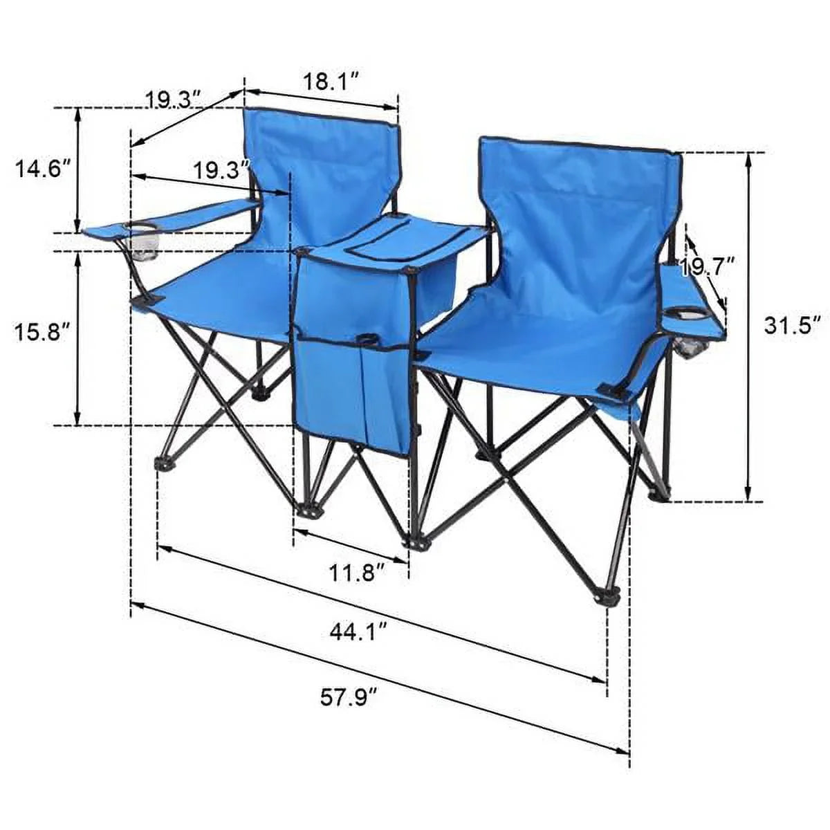 Double High Patio Beach Carrying Outdoor Portable Blue Camping Beverage Strength Table Mini Holder Chair, SYTHERS Chair, Outdoor with for Beach Bag, Camping Chair Park Folding Pool