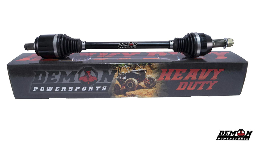 Powersports Can Angles Wider & Gives Demon Defender Treated Strength, Heavy Axle in of Dual High Left Duty Chromoly Grease Steel, (2016-23) Molybdenum HD5/HD8/HD10/Max, Made Am 4340 Front Heat