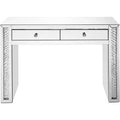 Bedroom 47" Desk Vanity Elegant Decor Mirrored Modern Crystal Clear