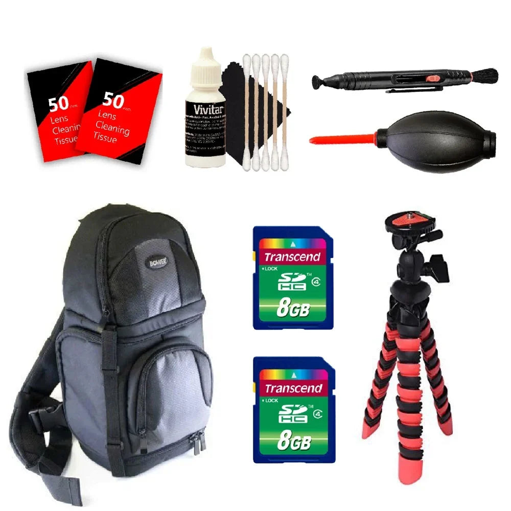 Memory And A6000 Digital A7S II Sony Alpha A5000 Tripod, A6500 II BackPack, A7R Cameras For All Flexible Accessories, and Cleaning Cards Sony