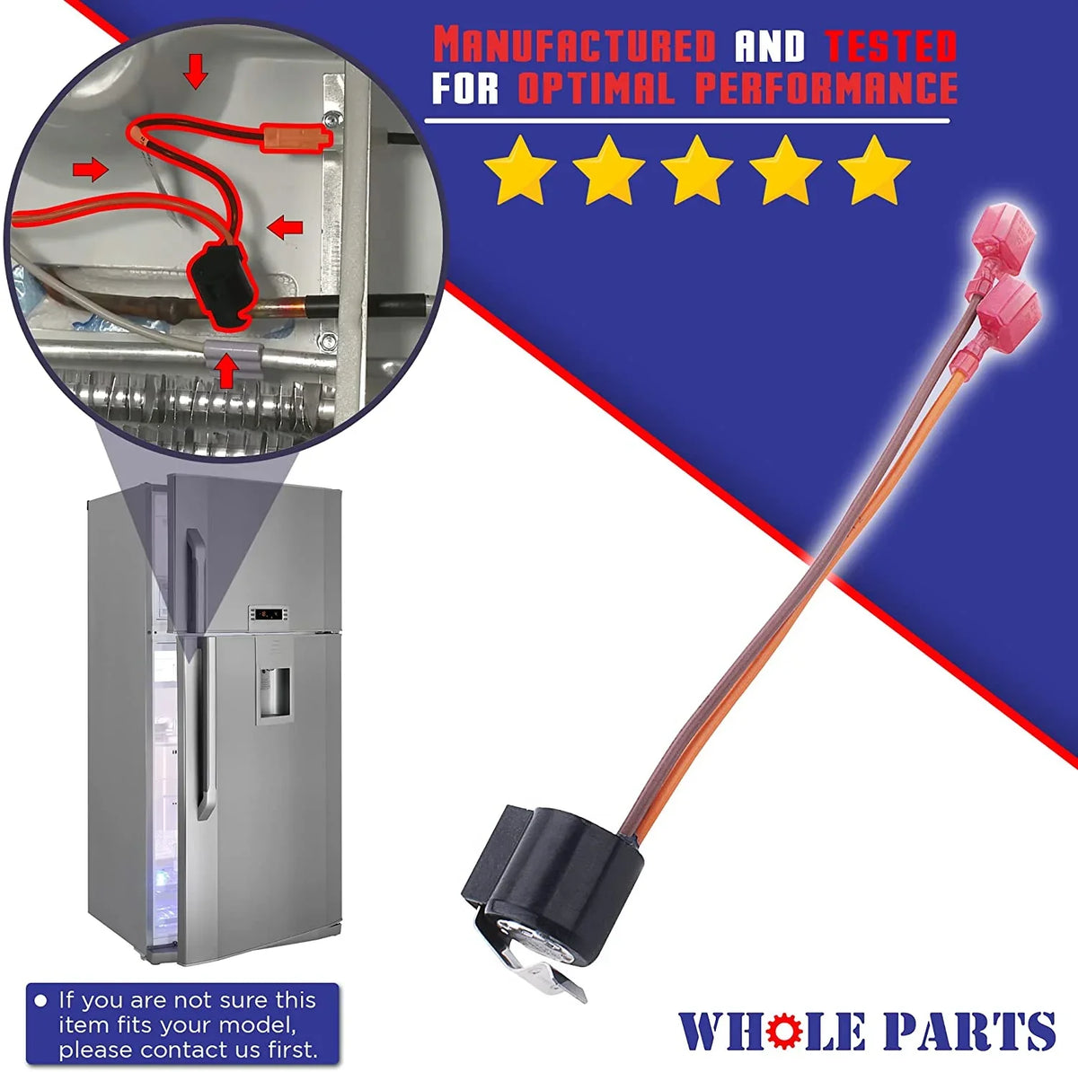 # Refrigerators 058966-000 Compatible Replacement Defrost Thermostat Viking Terminator - & With Parts Some Whole Part