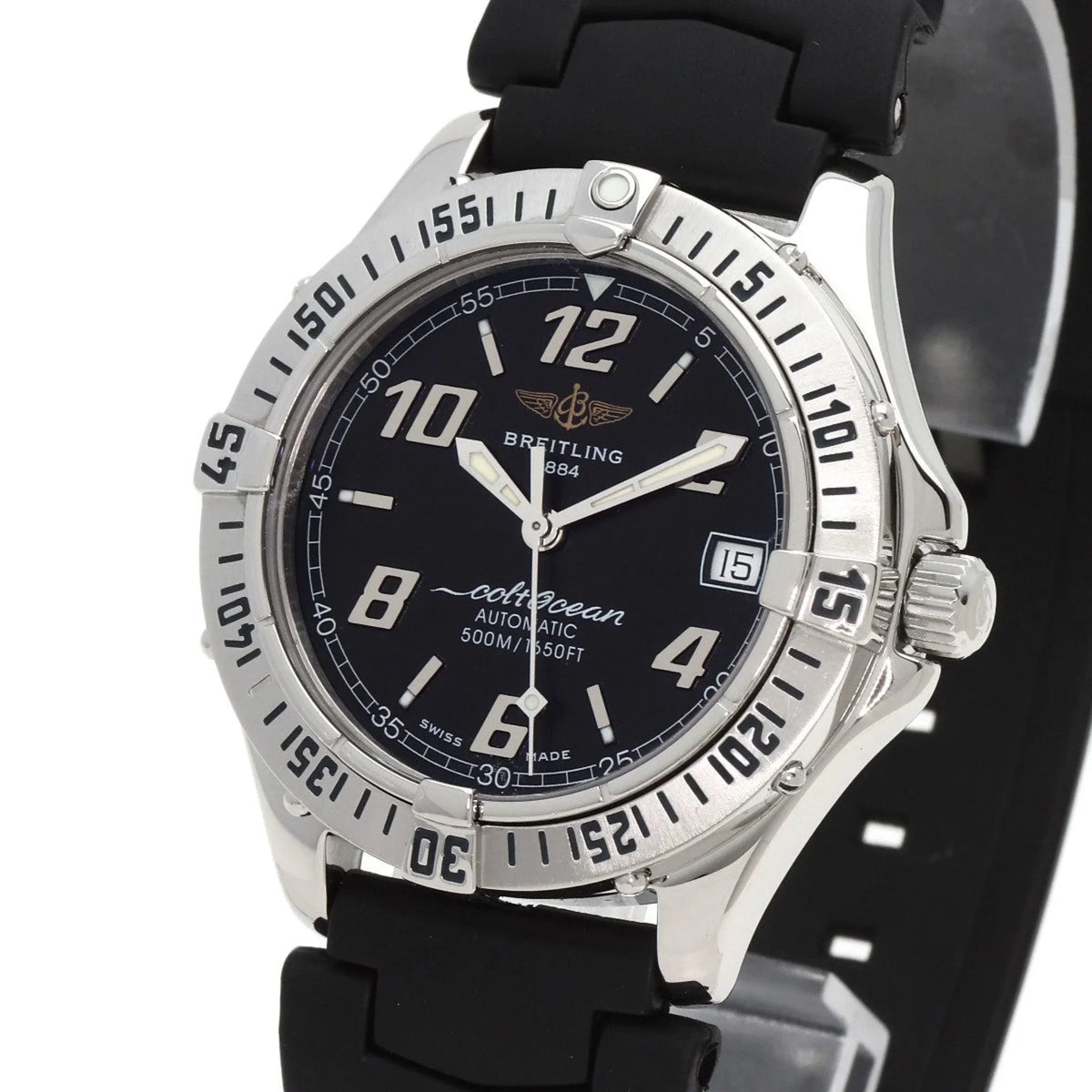 O'Shearn Watch Men's Colt BREITLING Steel/Rubber Pre-Owned A17350 Stainless (Good)