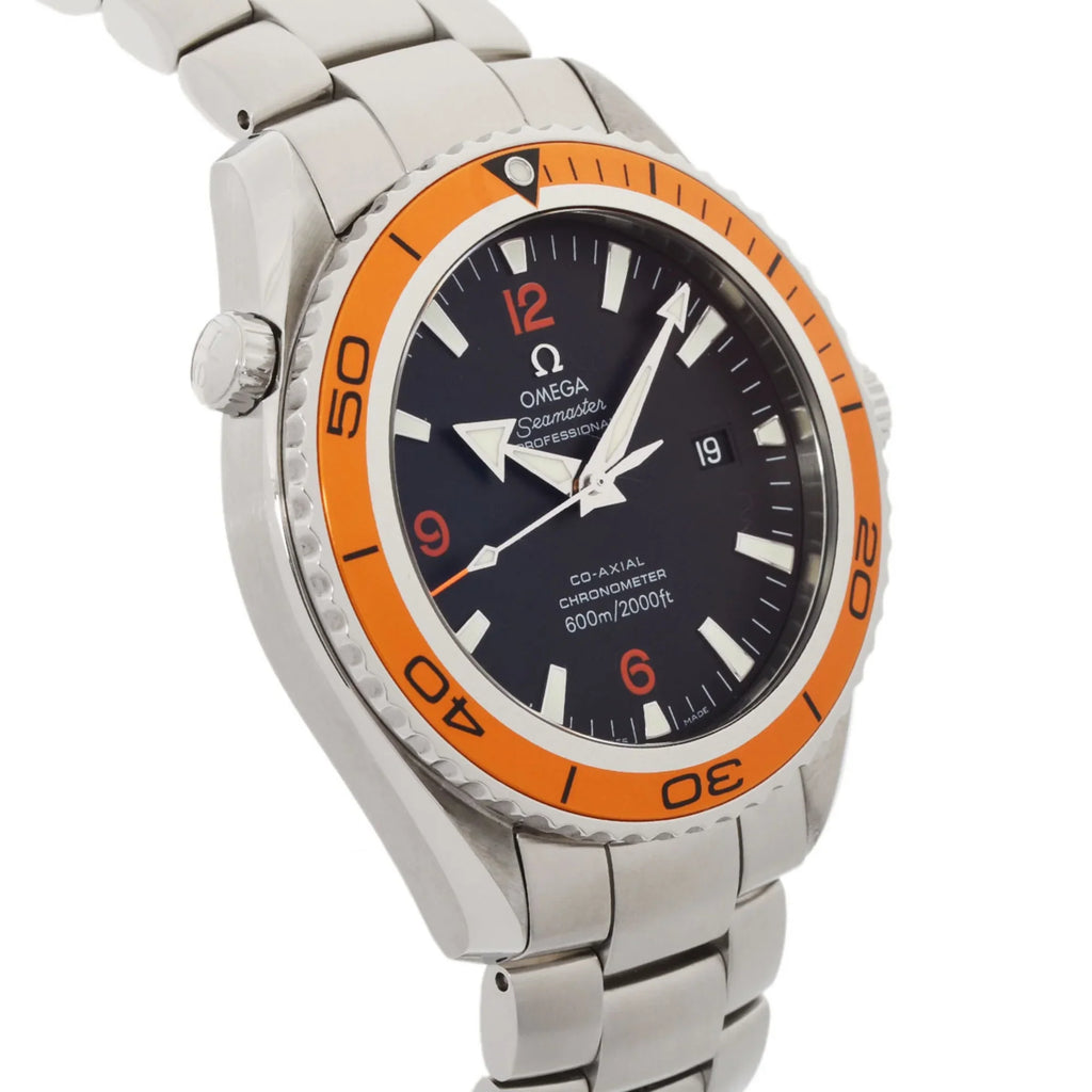 Pre-Owned Watch OMEGA Co-Axial 600 2208.5 Black Planet Automatic SS (Good) Seamaster Ocean Men's Dial