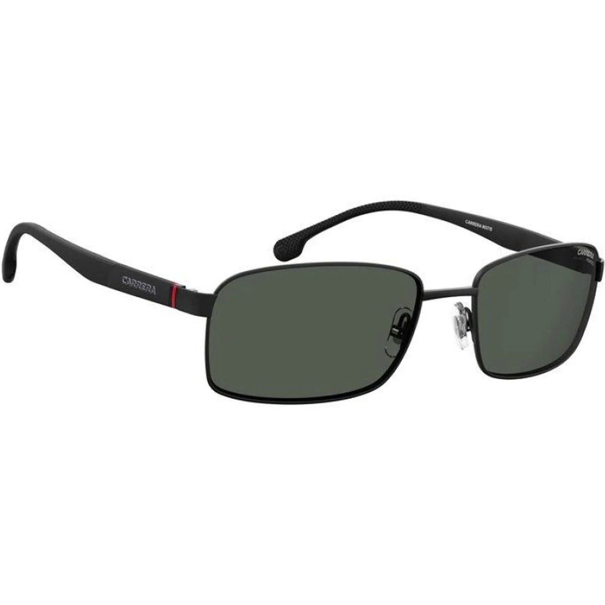 Men's Rectangular Black/Polarized Gray, 8037/S 18mm Carrera Sunglasses, 58mm,