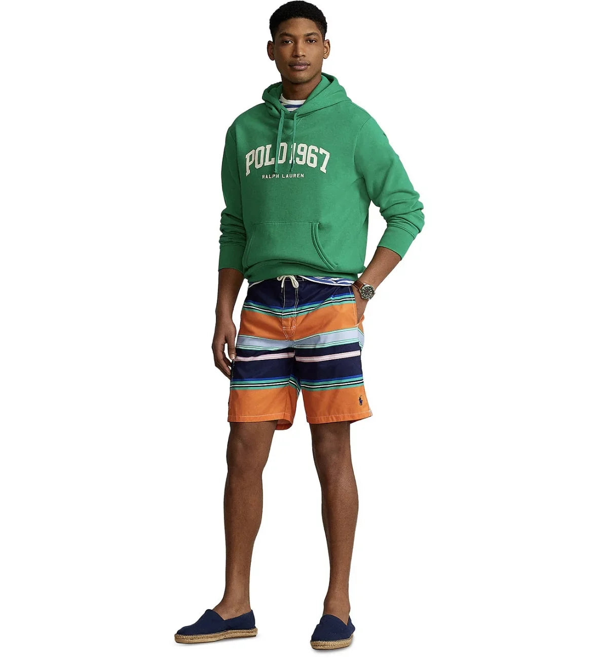 Men's Size Small Trunks Kailua Lauren Classic Swim Polo Fit Ralph Orange