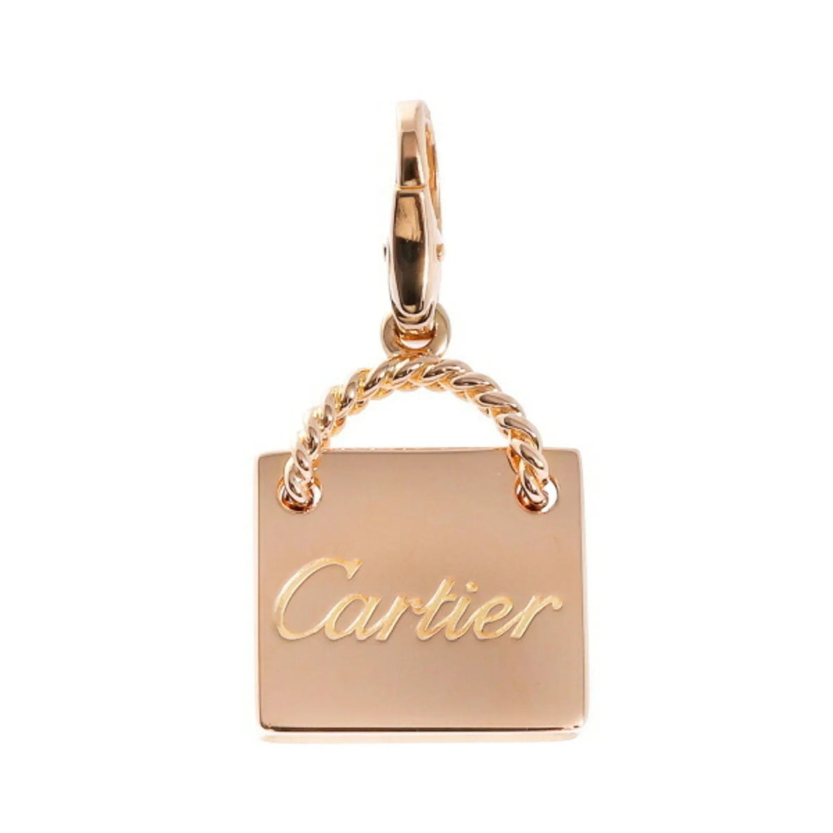 Cartier K18PG gold bag shopping Pre-Owned charm pink (Good)