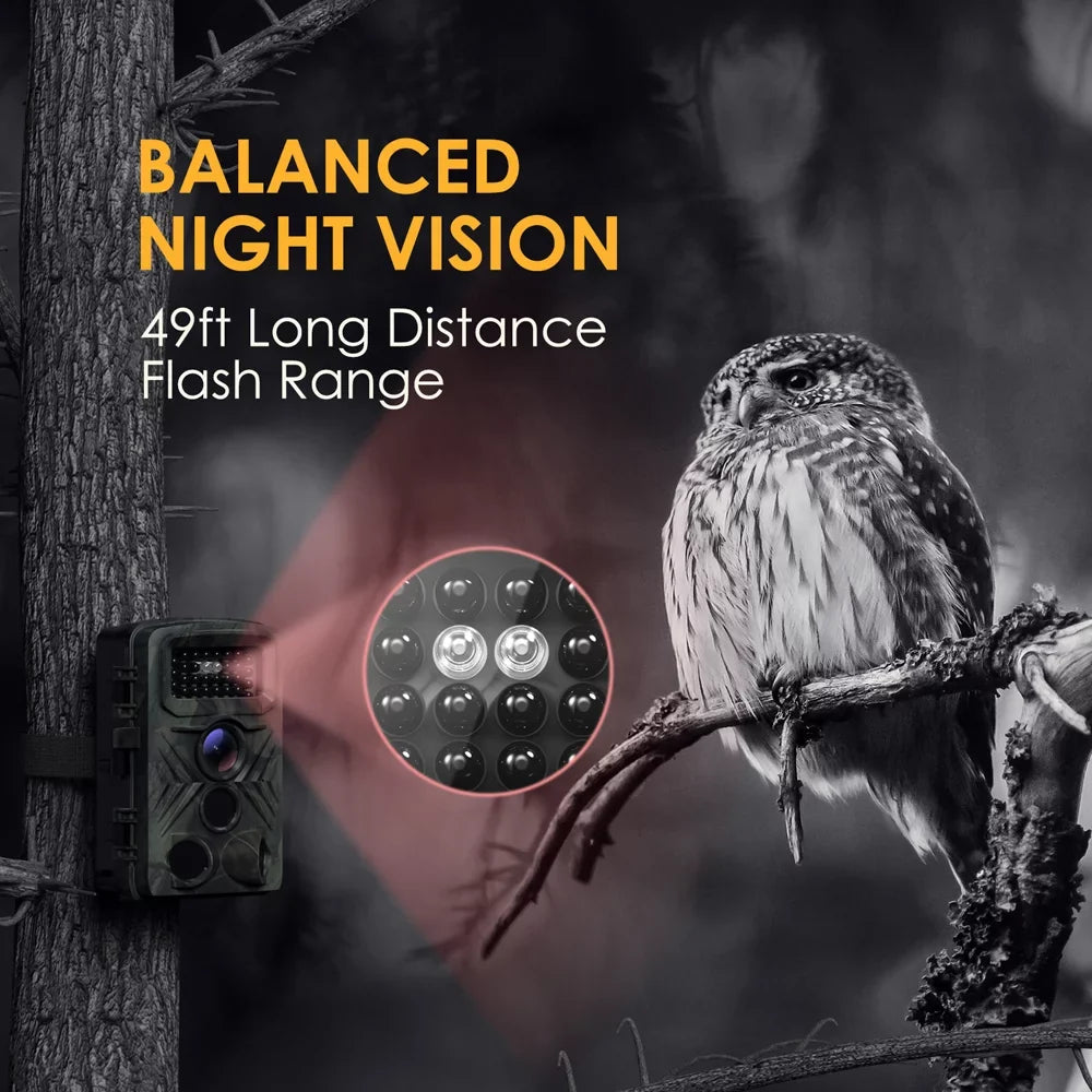 2.0 Inch Night-Visions Night Day Outdoor TFT Hunts 1080P Color 32MP Trail Infrared Camera Use Detection Camera Camera Waterproof IP66 Display Field