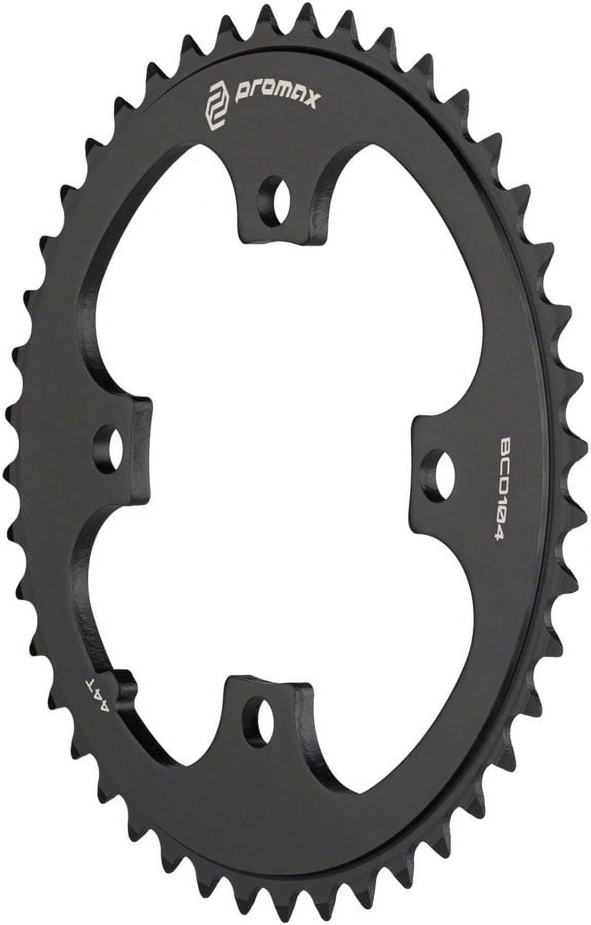Black 104 BCD, 44t, 4-Bolt - Chainring Promax