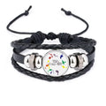 Rope Leather Braided Yap Men Woven Wristband Rainbow Flag I LGBT Am Bracelet