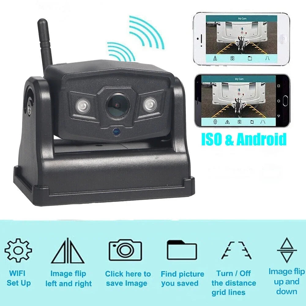 Camera, for 9600mAh Wireless Reliable Front/Rear Magnetic Backup WiFi Battery View, JahyShow