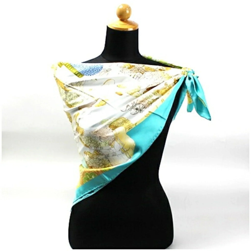 Women's Salvatore (Like Silk Ferragamo Scarf Tapestry Muffler Pre-Owned New)