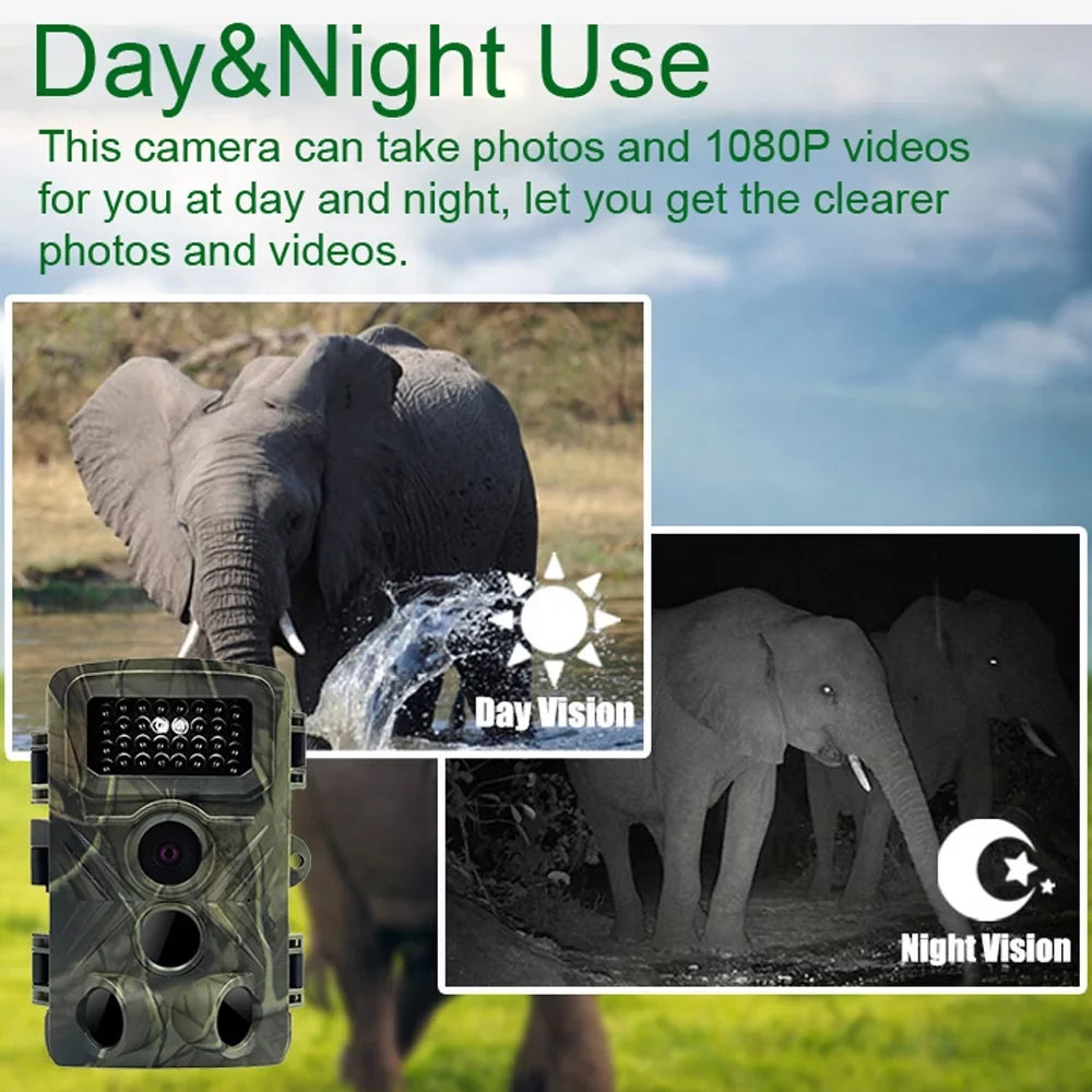 2.0 Inch Night-Visions Night Day Outdoor TFT Hunts 1080P Color 32MP Trail Infrared Camera Use Detection Camera Camera Waterproof IP66 Display Field