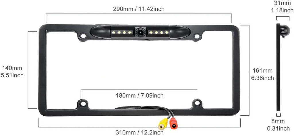 Absolute INE-W970HD Camera for Plate INEW970HD Backup Rearview Frame License Black ALPINE