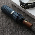 Clear Business Men Sun Handle UV Wood Umbrella Windproof Golf Umbrellas Anti 10 Umbrella Parasol UPF50+ Ribs