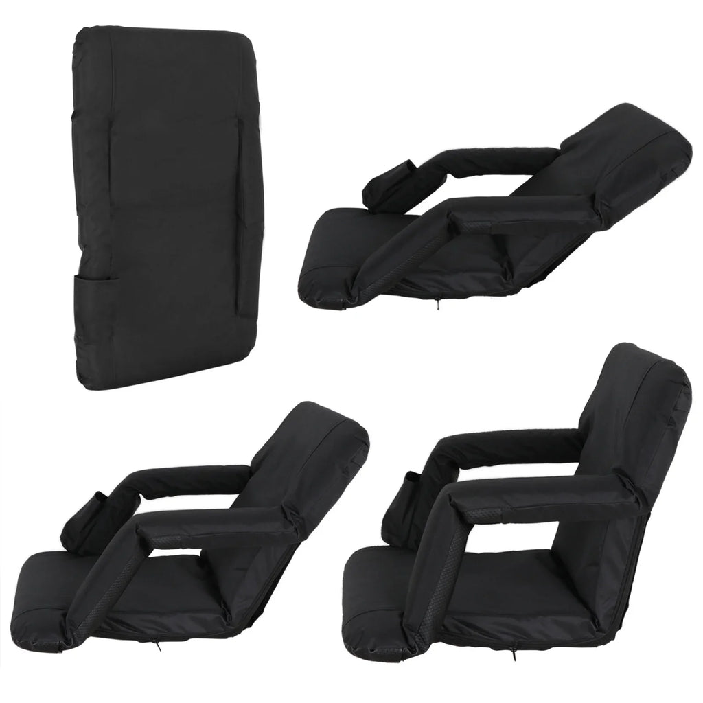 Seat Chair Black for Seat Reclining Folding Portable Stadium 6 Bleachers, HomGarden Waterproof,
