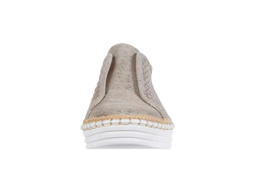 Sneakers Kayla Padded Woven Shoes Goring Logo Hardware 10 Slip Toe On Gold M Round Leather SLIDES Womens J Platform
