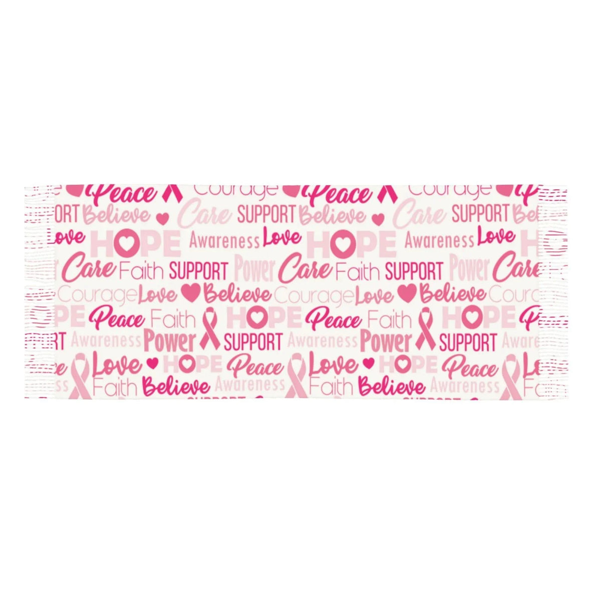 Breast Feel Scarves Pink Winter Print Elegant Soft For Warm Women Gifts- Shawl Bingfone Art Ribbons Wrap Scarf Awareness Cancer Cashmere Large