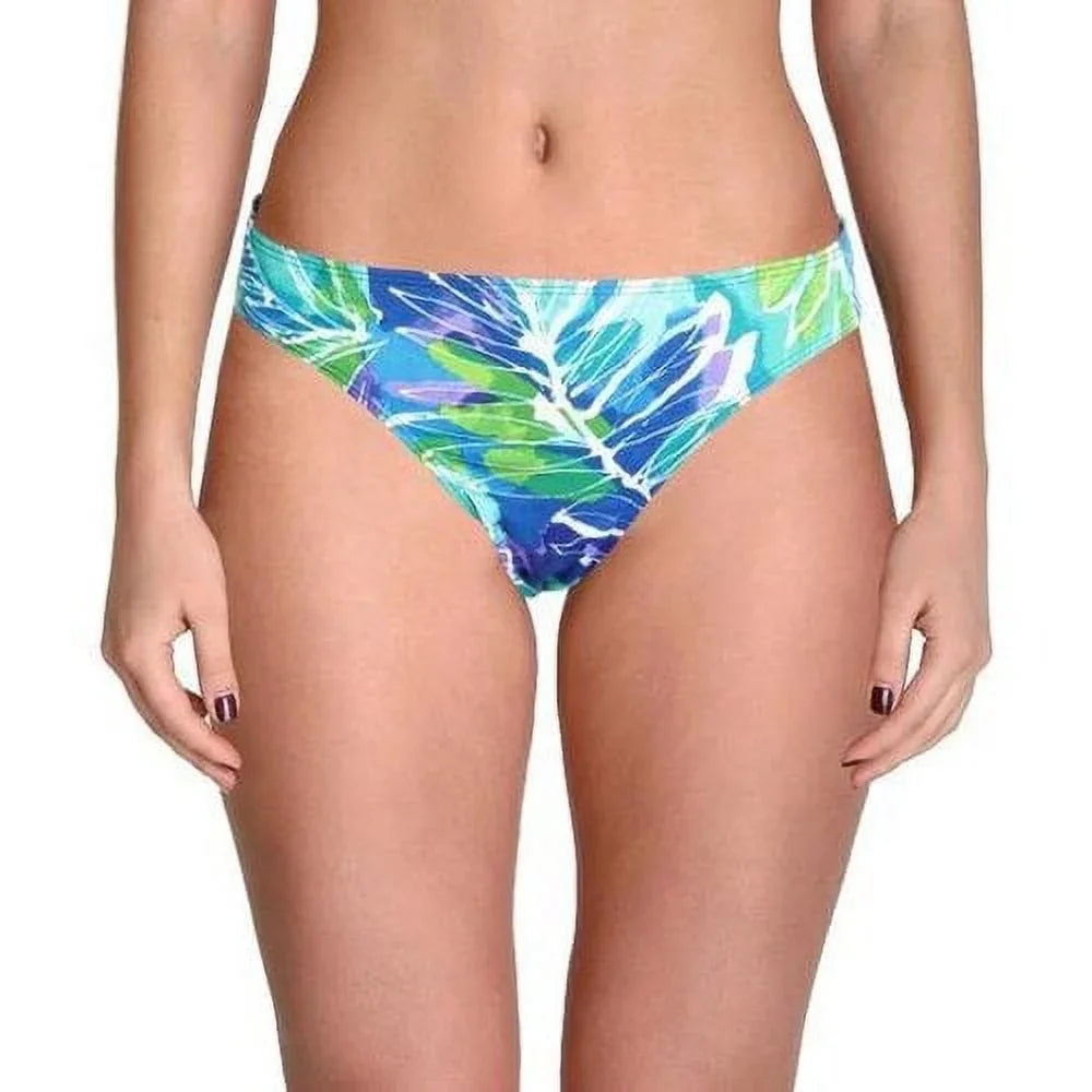 14 Ralph Swim Bikini BLUE Lauren Tropical US Hipster Bottom,