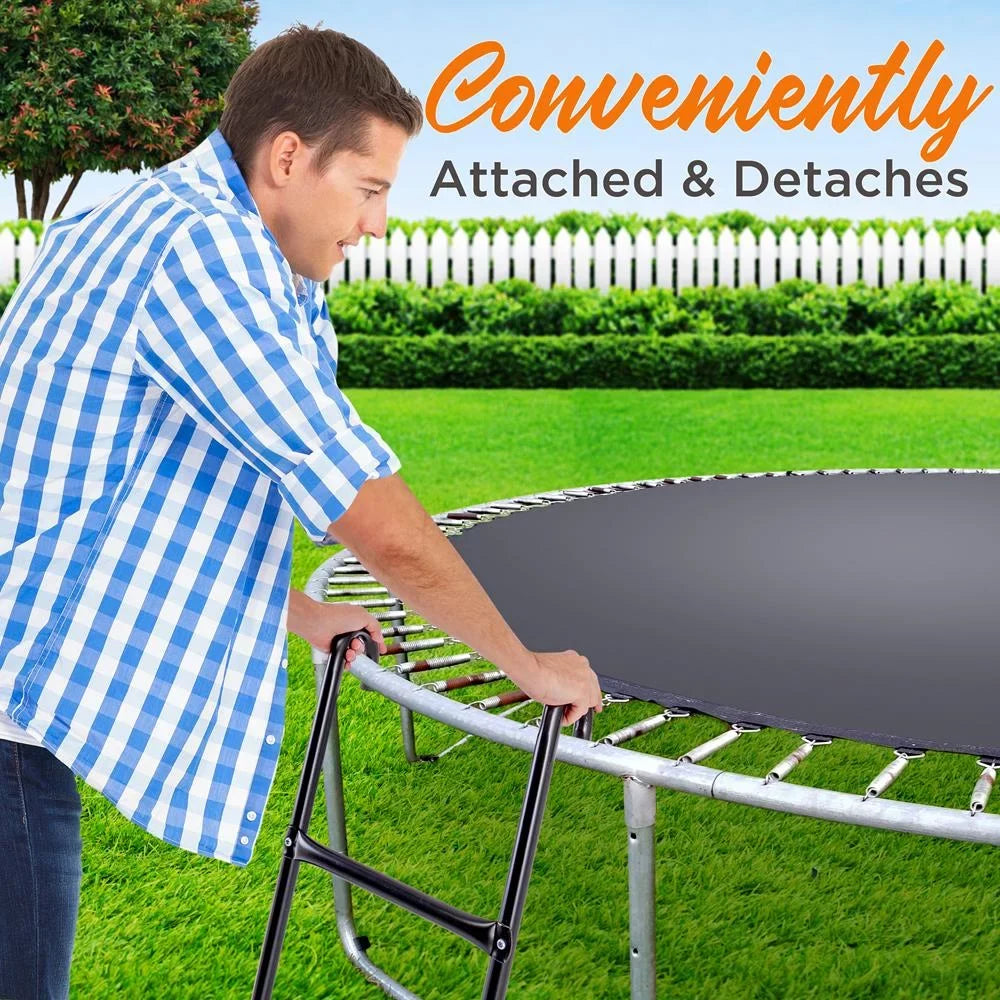Resistant x Ladder Trampoline Trampoline 39.8’’ Galvanized 4.7’’ Safety x -inches Weather Steel 13.0’’ 2 SereneLife Step Climbing