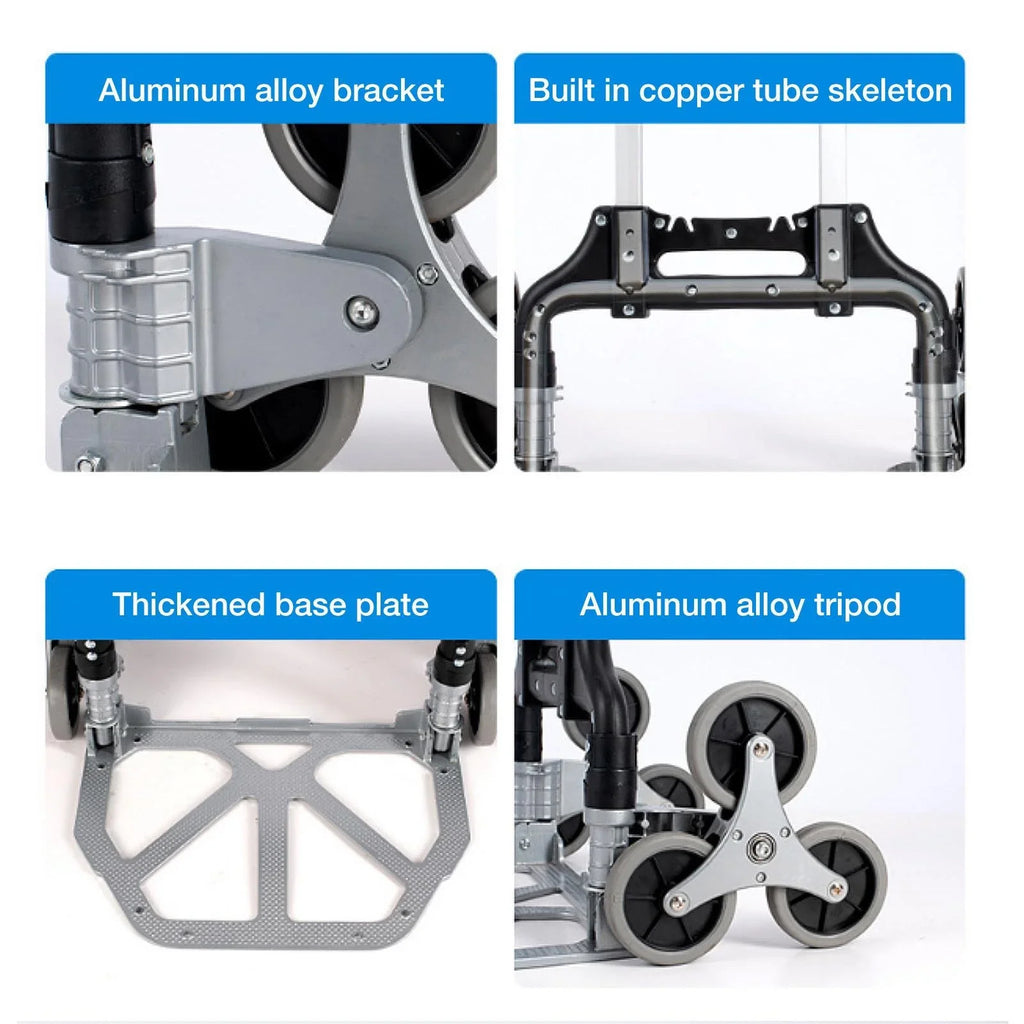 Wheels Truck Luggage, Moving Duty | Shopping, Distribution Workplace, Dolly | TOPATY Warehouse Trolley With Stairs For Travel, Moving, Folding Collapsible Heavy Portable For