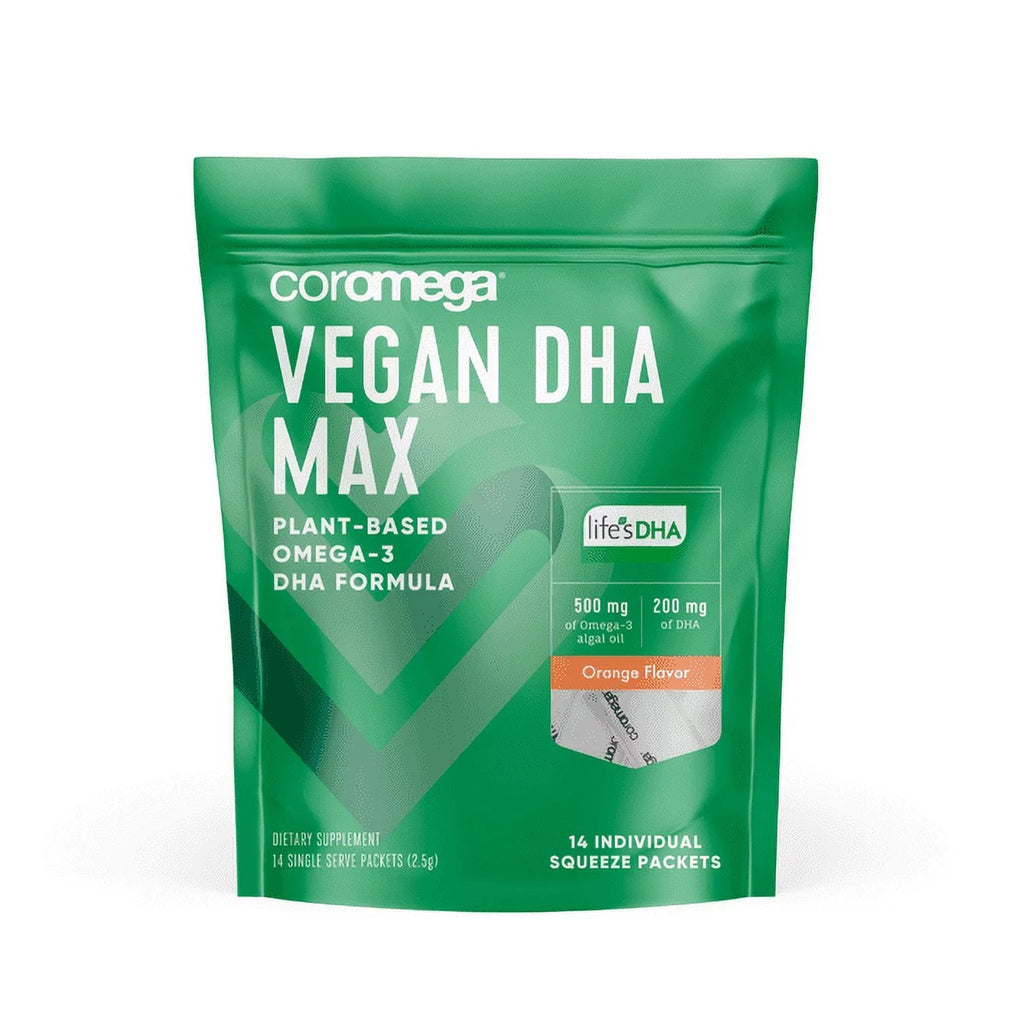 DHA, Coromega, Omega-3, Orange, Oil Vegan 60ct Algal