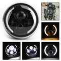 Fog LED Inch Hi/Lo Motorcycle Dyna for DRL Driving Cafe Headlight Racer Bobber 7