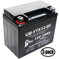 Maintenance Suzuki UB-YTX12-BS for UpStart 3-Pack Battery Free, GSX-R1000 1000 - 12V, Motorcycle Battery Activated, Replacement 2003 Factory CC 10Ah,