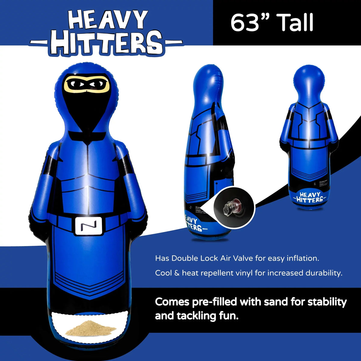 |Filled Bag Sand Dudes) - Ninja Punching Large (Inflatable Kids inches 63 with