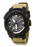Men's Ana-Digi Solar Resin Strap Dial Black ProTrek Watch PRW5050BN-5 Beige Tough