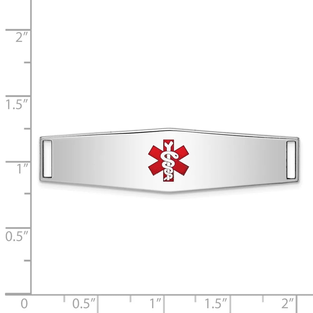 Id inch 13mm) Silver 925 Medical Women(L- Plate Sterling 48inch, for for Bracelet W- Auriga