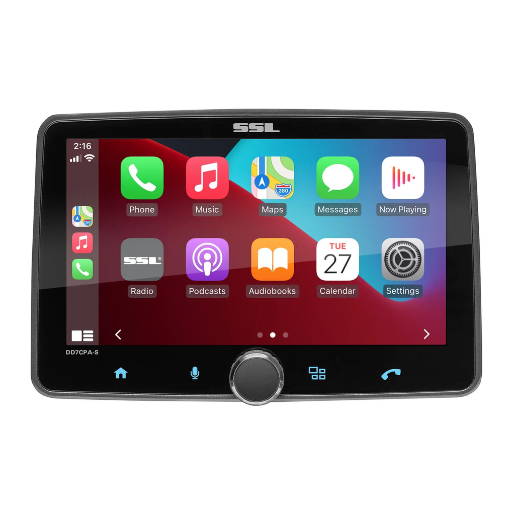 '- Audio CarPlay, Bluetooth Calling Touchscreen, Unit, Radio Apple System Player, Storm Auto, & Inch DD7CPA-S 7 Stereo Single Audio Laboratories Receiver Car No Din with Sound Head CD Android