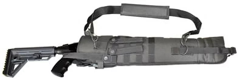 Tactical Short Military Padded Soft Hunting Crossbody Black Gray. Barrel Bag molle ATV Trinity Truck Scabbard Motorcycle inches 25