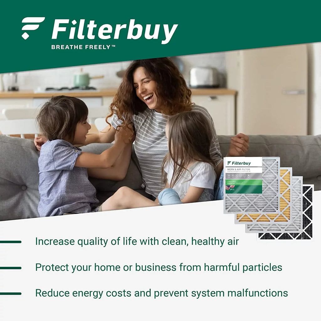 with 8 Carbon MERV Odor Filters HVAC Air Activated Filterbuy 14x20x1 AC (5-Pack) Eliminator Furnace Pleated