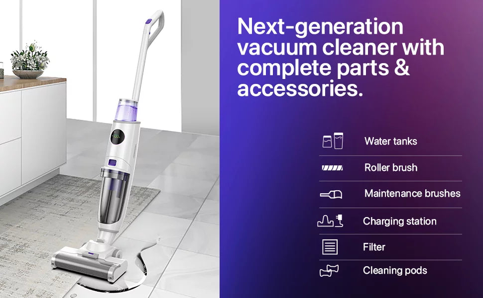 & in Wet 3 Lunaglow technology 1 Cleaner with Self-cleaning Dry Nano Vacuum