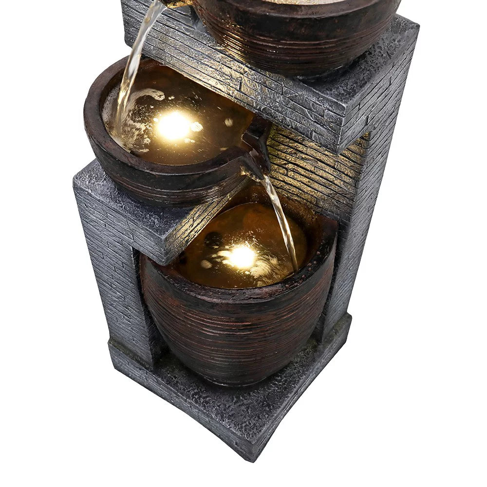 Resin outdoor With Light Fountain Cliffdell