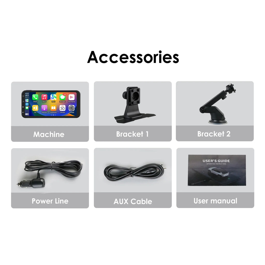 With Stereo 360° Backup 6.25" Adjustable Camera Navigation Audio Receiver Bluetooth Car Carplay Touchscreen Support Ossuret GPS Radio Apple Auto Wireless Android