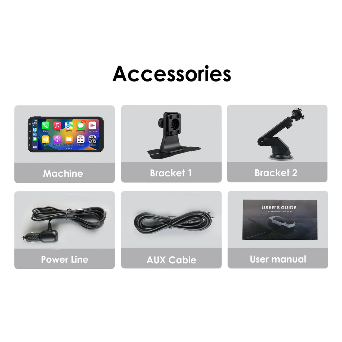 With Stereo 360° Backup 6.25" Adjustable Camera Navigation Audio Receiver Bluetooth Car Carplay Touchscreen Support Ossuret GPS Radio Apple Auto Wireless Android