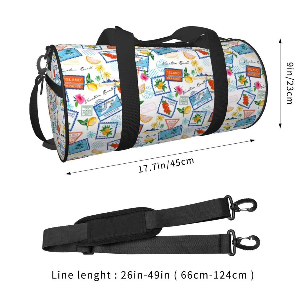Coaee Bag Gym Compartment Waterproof Travel Luggage Summer Cylinder Large and Stamp Sports Bag with Bag Capacity Pocket