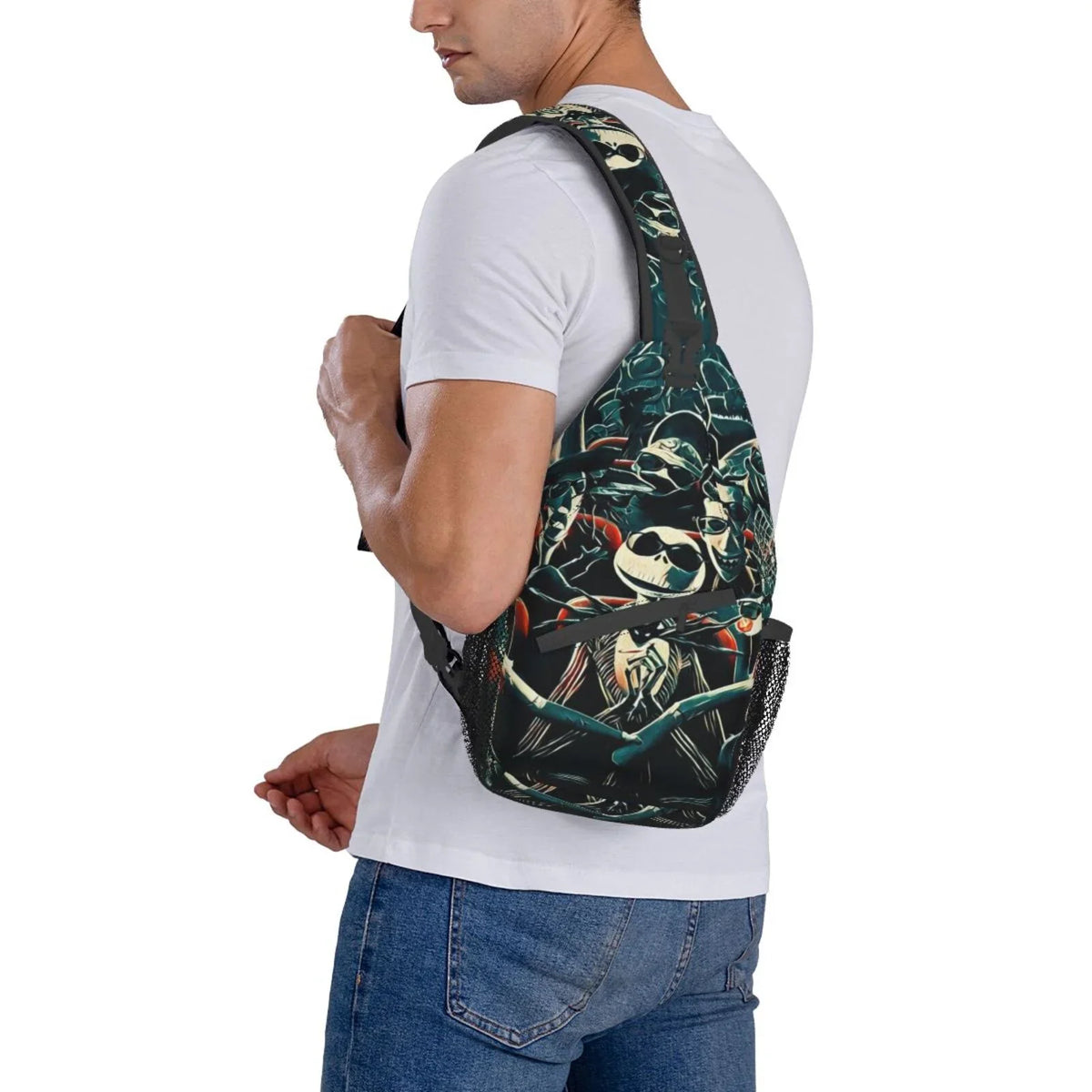 Gifts Shoulder Men Bag Hiking Skellington Backpack Crossbody Sling Chest Women Daypack Travel Jack Bags Unisex For