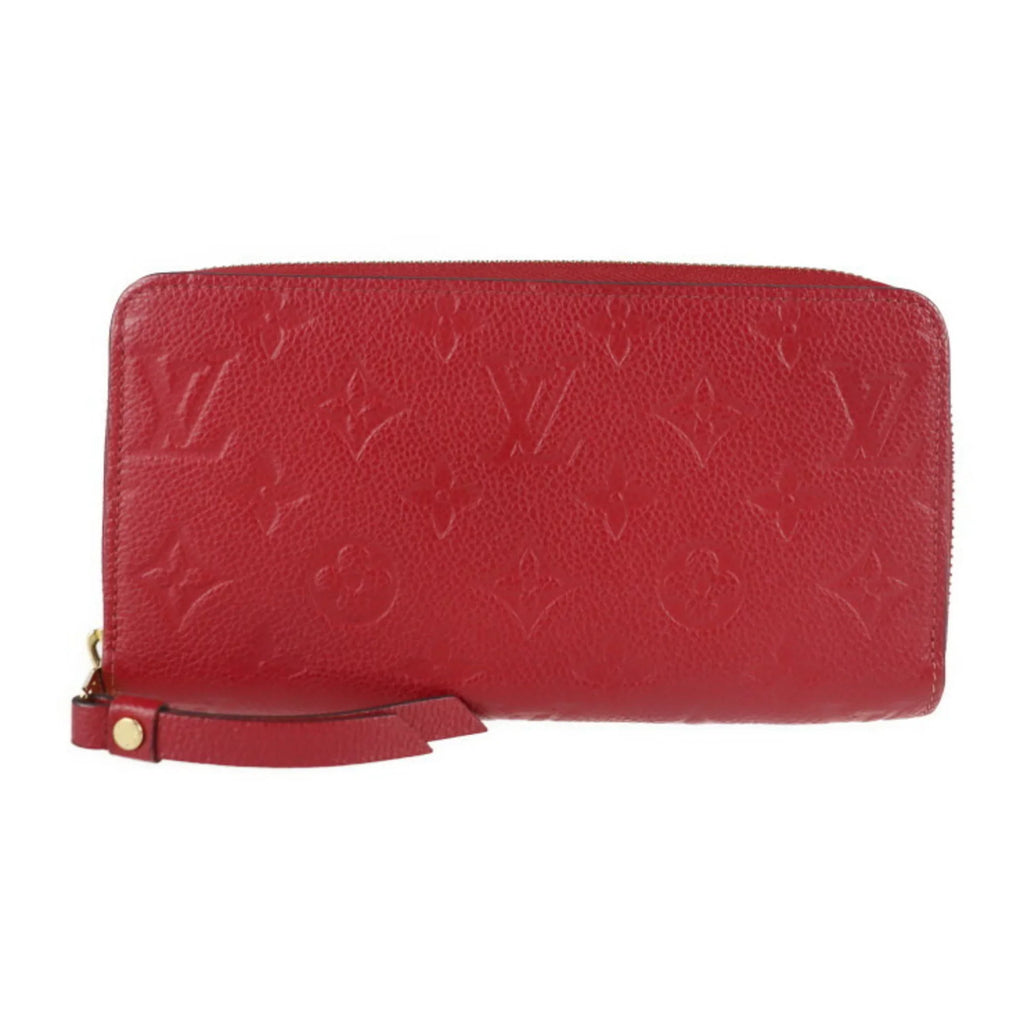 Monogram Implant Vuitton Round Zippy Louis Pre-Owned Around Cerise Zipper LOUIS M60737 Wallet Long Zip (Good) VUITTON