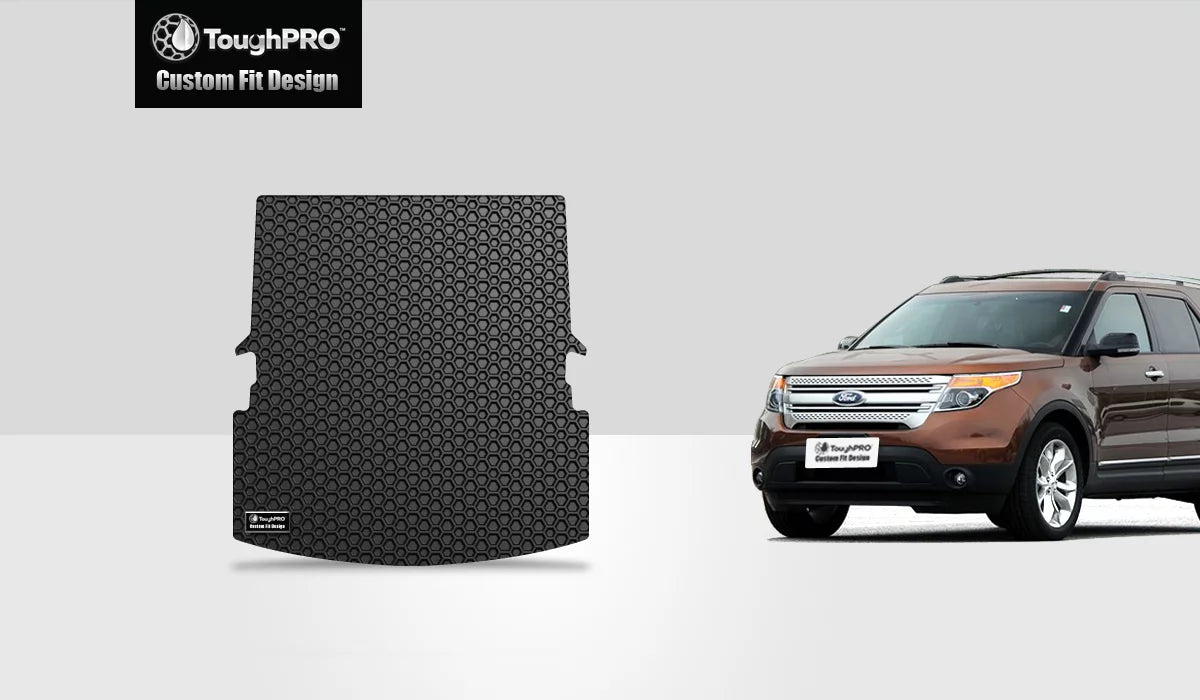 Black Explorer - Mat Cargo - FORD in USA) 2014 (Made - with ToughPRO Weather Heavy Compatible Duty - All Rubber