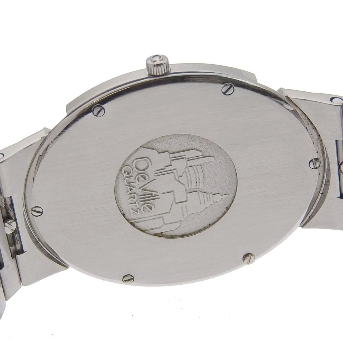 Swiss Omega (Fair) OMEGA Boys Silver/Gold Watch Silver Made Steel Pre-Owned Quartz Dial Stainless De Ville