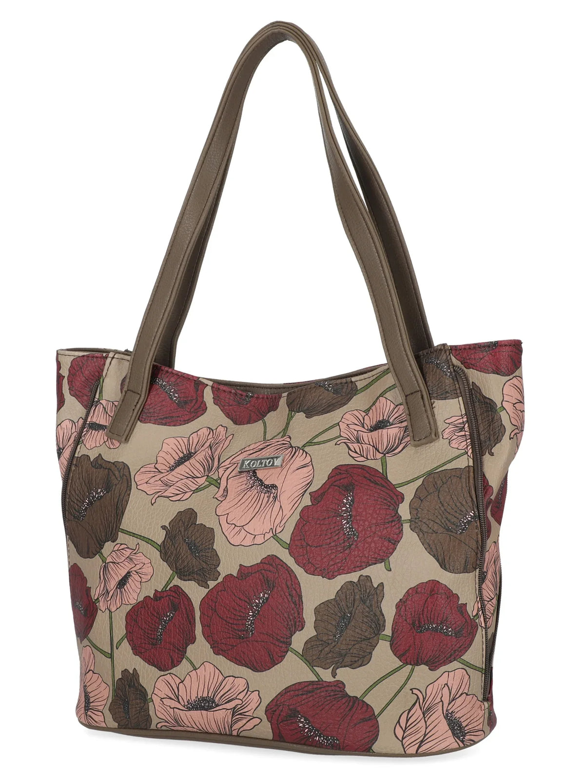 Vegan Koltov West Tote, East Bay Marbella Leather / Emily Leaf
