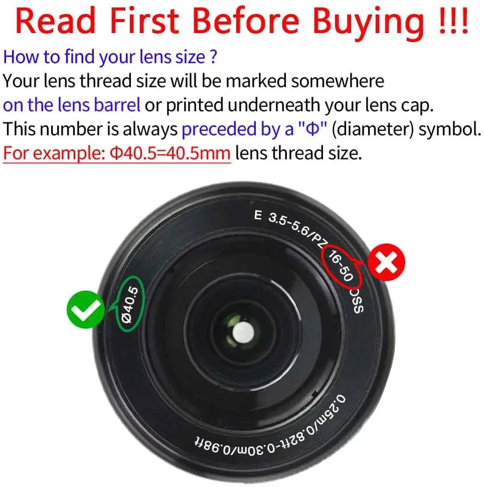 Sony 40.5mm Cap Snap-on Alpha E-Mount Sony with Cover Lens a6400 16-50mm for F3.5-5.6 a6300 Lens a6600 for a6500 Keeper